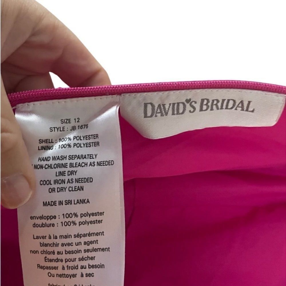 David's Bridal Pink Gown | Prom/ Party Dress - Size 12 - Picture 6 of 7